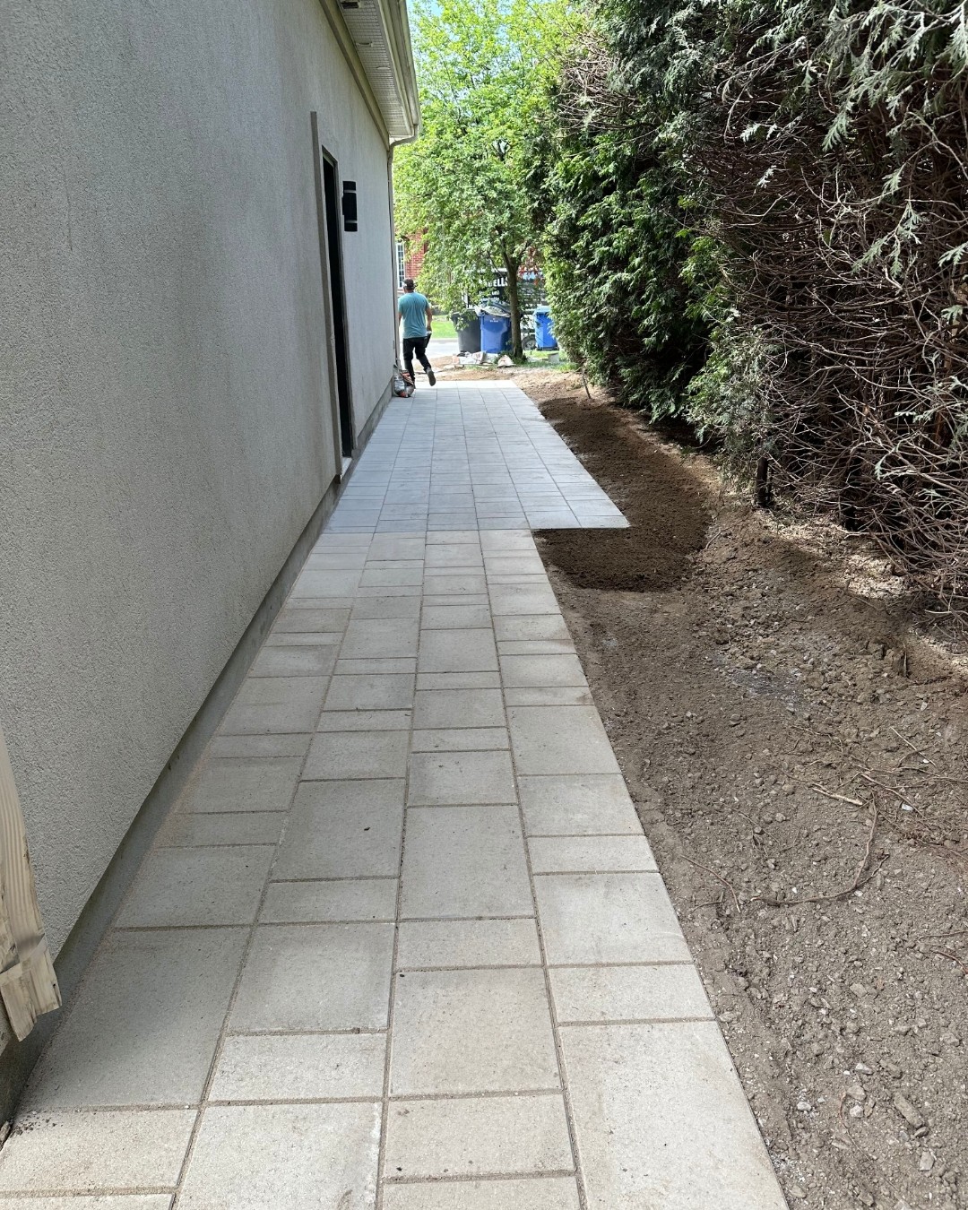 Réalisation d'entrée en pavé-uni